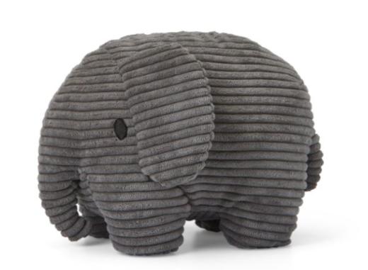 荷兰Miffy米菲小象灯芯绒灰色21cm 商品图0