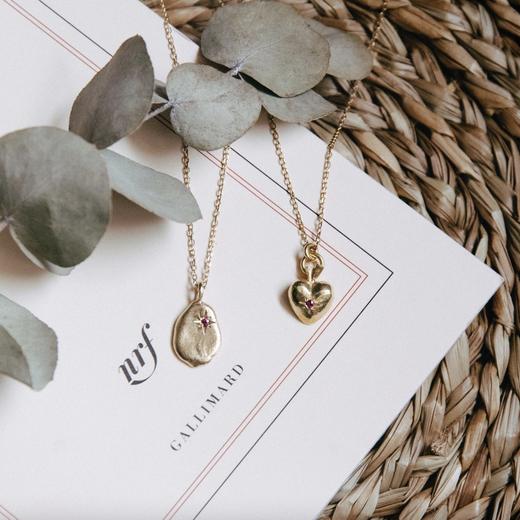 订购7周到｜ Monsieur-Collier Valentin-红宝石 桃心 项链［法国设计师］ 商品图1