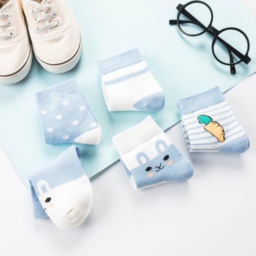 仪家儿童卡通图案柔软透气袜10双 商品图0
