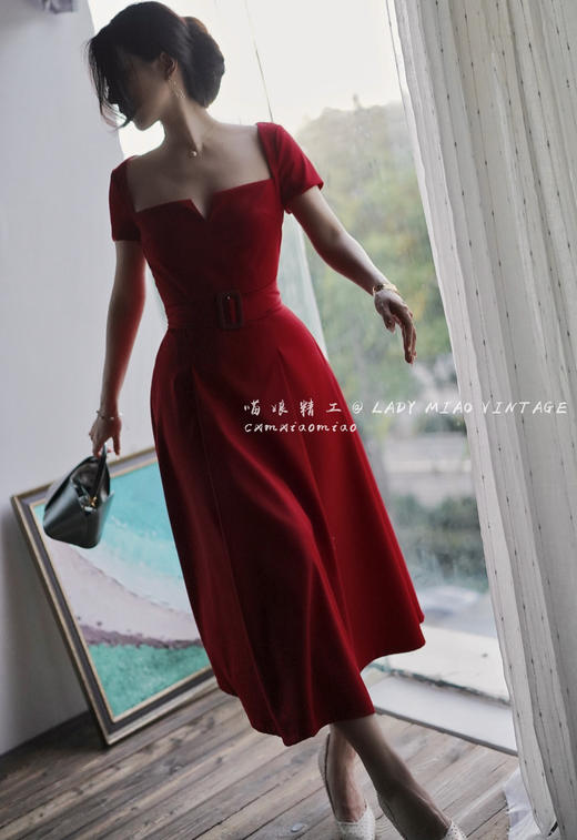 #1112【复团】喵娘精工/定制《麦瑟尔精彩人生》复古vintage麦瑟尔夫人小红裙 商品图4