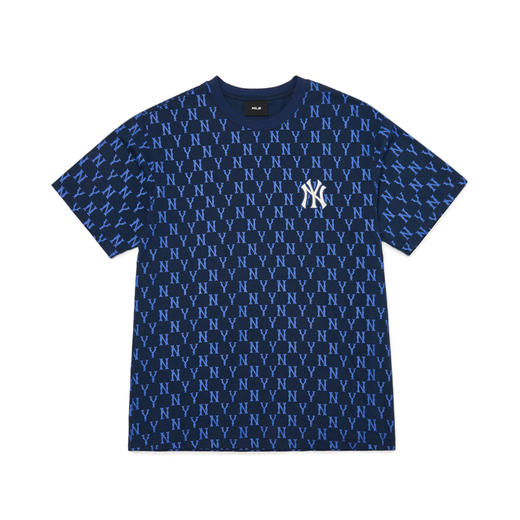 MLB男女情侣T恤复古老花圆领短袖运动休闲潮22春夏新款3ATSM1023 商品图4