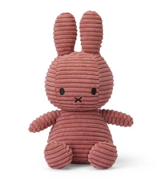 荷兰Miffy米菲兔灯芯绒脏脏玫瑰23cm 商品图0