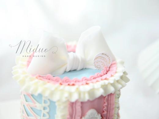 女士款 洛丽塔风 甜美 粉蓝色系 波浪复古花边 翻糖蝴蝶结 小红书同款 商品图2