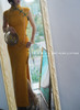 #1113【复团】喵娘精工/定制/《臻世涅槃》撞色立领侧开叉浮雕民国风黄色旗袍 商品缩略图3