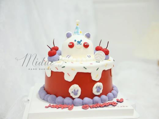 卡通主题款 立体小动物可爱小白熊 男孩女孩造型蛋糕 商品图2