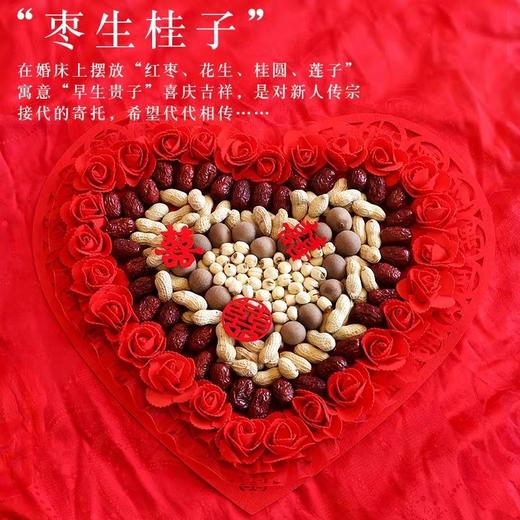 结婚婚庆用品早生贵子模具婚房婚床装饰创意模板男女方压床模型 商品图2