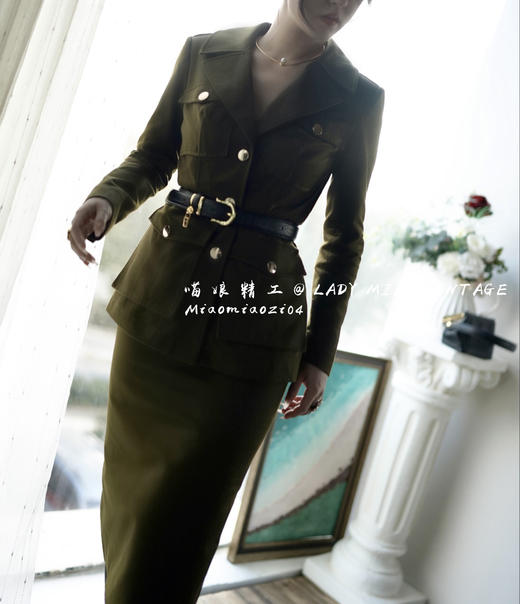 #1206【复团】喵娘精工/定制/《麦昆天行者》超A复古VTG军绿kaiagerbe猎装套装 商品图2