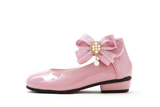 韩国进口品牌童鞋-珍珠蝴蝶结皮鞋 商品图1