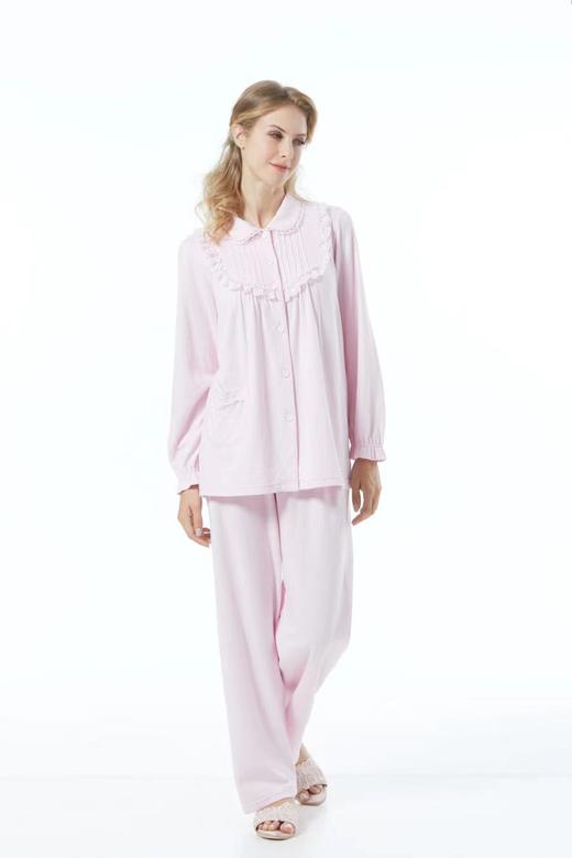 Isyfen/伊丝芬 全棉双层针织长袖衣裤套 休闲家居 商品图2