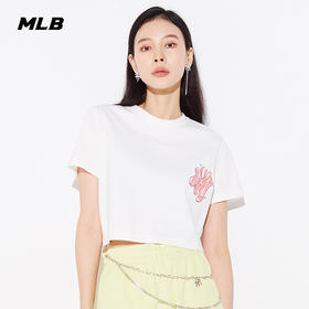 MLB女款T恤LIKE系列印花短袖宽松休闲短款潮22春夏新款3FTSL8023