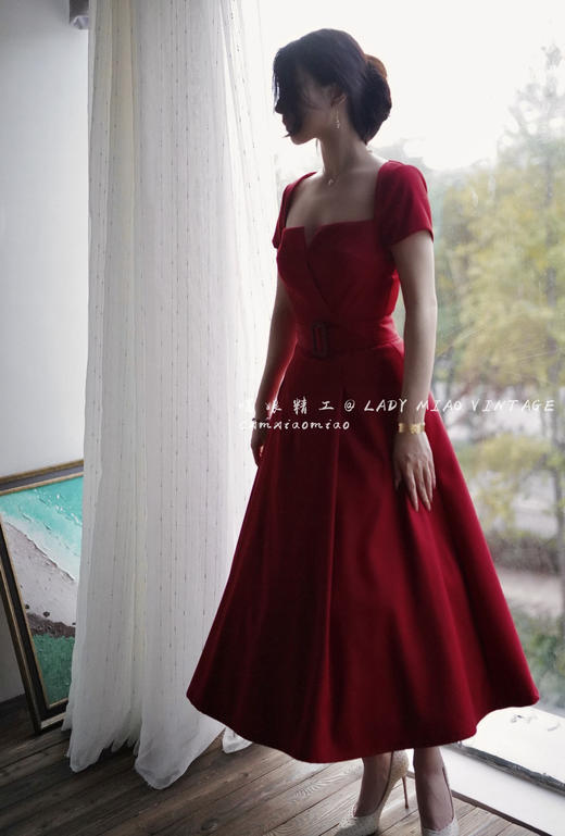 #1112【复团】喵娘精工/定制《麦瑟尔精彩人生》复古vintage麦瑟尔夫人小红裙 商品图6