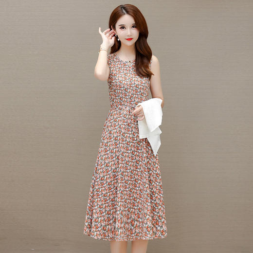 YWE  L2230雪纺衫印花气质通勤时尚气质连衣裙两件套 商品图1