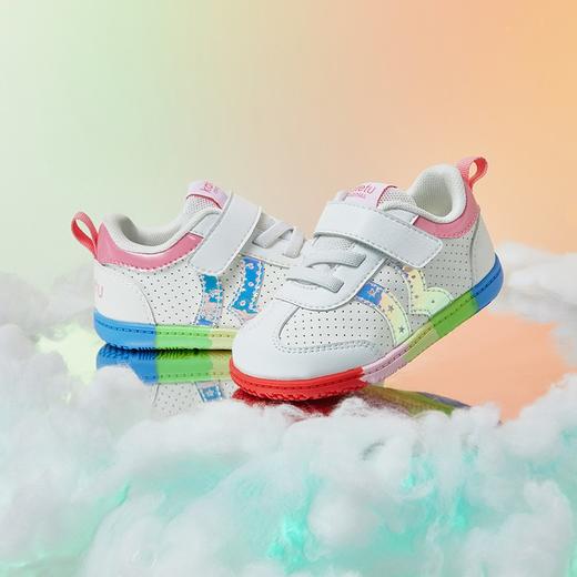 卡特兔婴儿鞋女宝宝学步鞋春季小白鞋婴童鞋软底小童鞋幼儿鞋皮鞋 商品图1