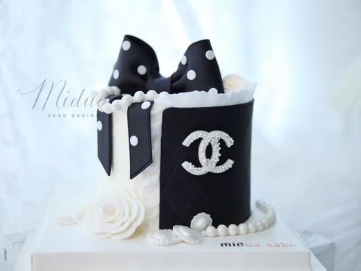 女生蛋糕 优雅黑色波点蝴蝶结 CHANEL 小香风 山茶花 商品图0