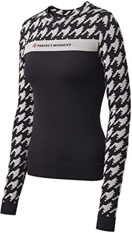 Perfect Moment - Houndstooth Thermal Crewneck Shirt - Black 女装 保暖內衣 黑色