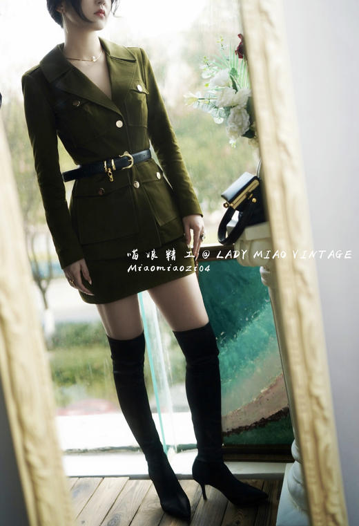 #1206【复团】喵娘精工/定制/《麦昆天行者》超A复古VTG军绿kaiagerbe猎装套装 商品图4