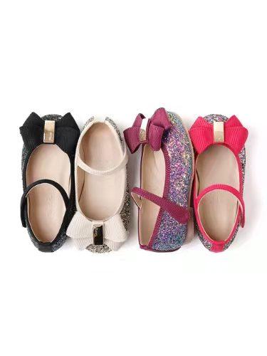 PureShare 亮片蝴蝶结皮鞋 商品图0