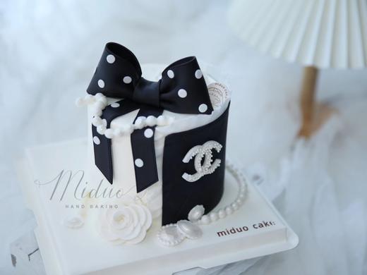 女生蛋糕 优雅黑色波点蝴蝶结 CHANEL 小香风 山茶花 商品图2