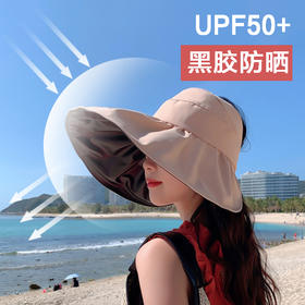 【火爆ins遮阳帽！超显脸小不闷汗！】防紫外线遮阳帽骑车空顶太阳帽子女夏季渔夫帽。ry
