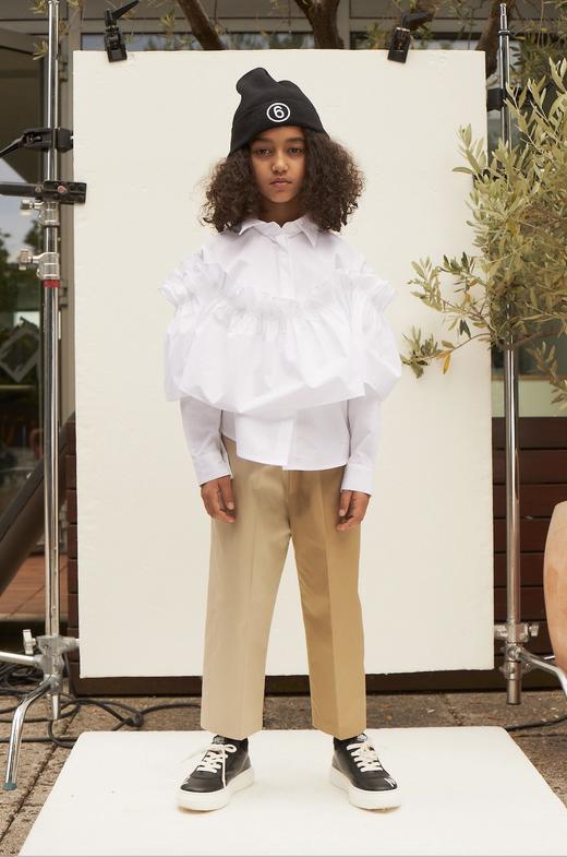 THS  3.19-无 M6童装系列 荷叶边装饰长袖衬衣 CG010 商品图0