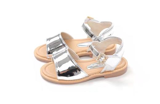 韩国ozkids 金属皮质小凉鞋 商品图0