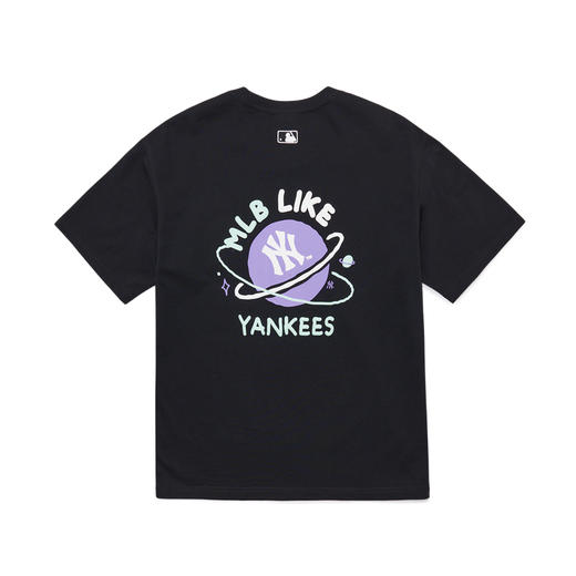 MLB男女情侣T恤星球印花短袖运动休闲宽松22年春夏新款3ATSE1223 商品图2