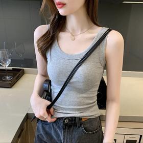 【买1送1 百搭u型背心】美U螺纹背心吊带，新款内搭外穿防走光背心！