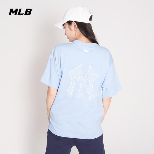 MLB男女情侣T恤大LOGO印花圆领短袖运动休闲22春夏新款3ATSM2023 商品图2