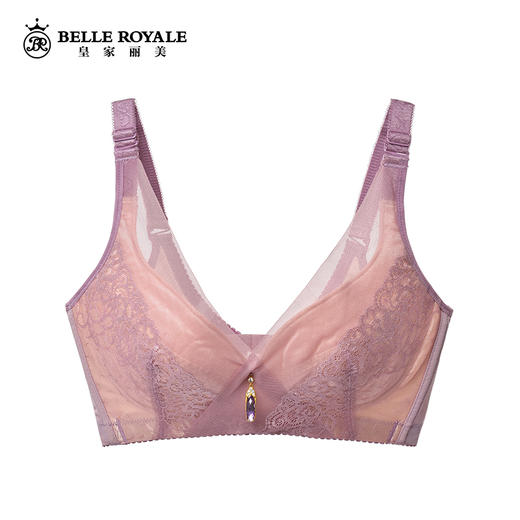 【秒杀品不退不换】皇家丽美无钢圈薄杯文胸调整收副乳聚拢撞棉杯文胸WW1659-1 商品图10