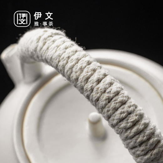  陶瓷烧水壶家用电陶炉套装复古煮茶器茶道煮水壶茶壶煮茶炉 伊-粗陶直口烧水壶（白）Q3a 商品图7