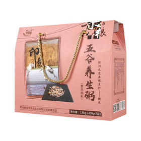 素食猫五谷养生粥 杂粮粥 泰来特产400克*7 周粥营养 方便素食（三种颜色包装盒随机发货））