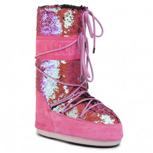 Moon Boots - Moon Boot Classic Disco - Fucsia 女装 雪地靴 粉色 商品图0