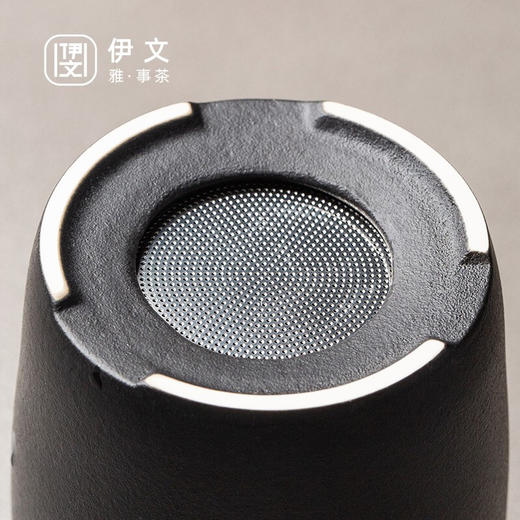 茶杯陶瓷带盖茶水分离泡茶杯家用大容量过滤水杯办公个人杯子 暖猫杯 男款-黑色E3a（言调） 商品图9