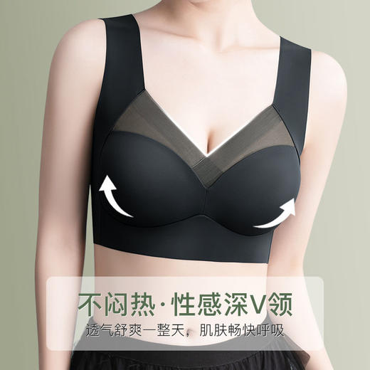 TZW-夏季冰丝无痕运动文胸女士内衣女防下垂收副乳上托性感抹胸罩 商品图7