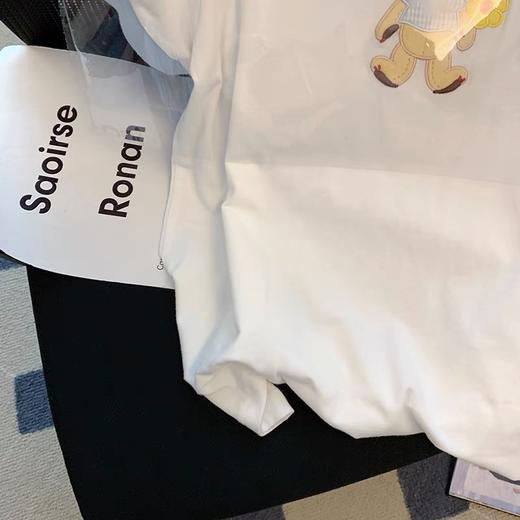 「刺绣款！49.9元包邮」夏季小熊绣花学生白色短袖t恤女宽松短袖t恤上衣 商品图4