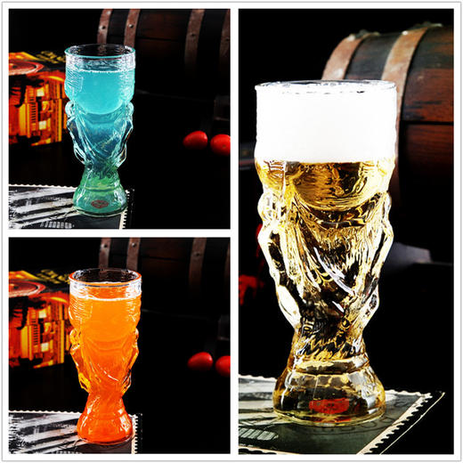 世界杯 大力神啤酒杯畅饮啤酒玻璃杯 大力神啤酒杯 创意个性杯子 商品图4