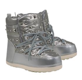Bogner - Trois Vallees 16 Studded Snow Boots - Silver - 女装 - 雪地靴 - 银色
