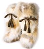 Diavolezza - Tall Fur Boots W Tassels W Wedge - Gold - Gold - 女装 - 毛毛靴 - 金色 商品缩略图0