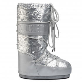 Moon Boots - Moon Boot Classic Disco Plus - Silver 女装 雪地靴 银色