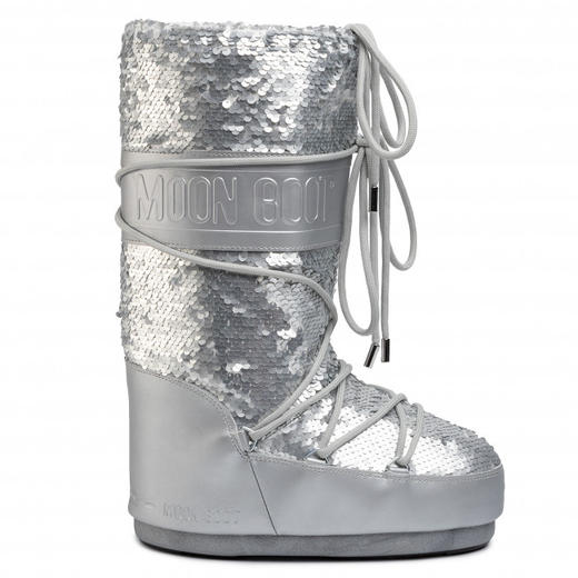 Moon Boots - Moon Boot Classic Disco Plus - Silver 女装 雪地靴 银色 商品图0