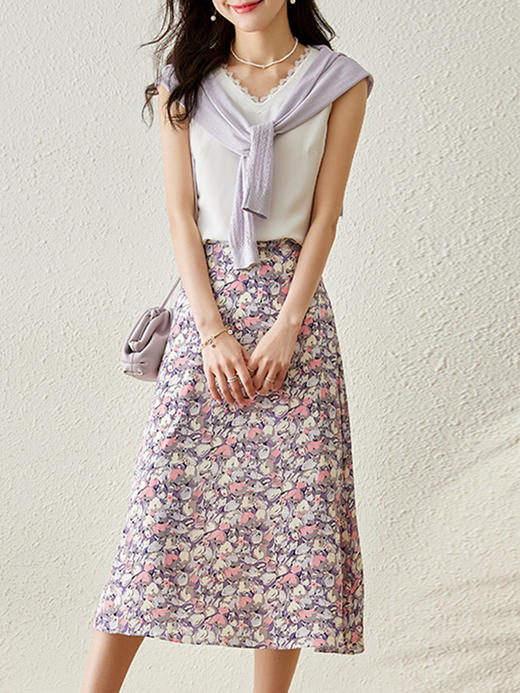 【熙世界】白色吊带小背心女外穿内搭设计感V领无袖上衣夏新款 商品图2