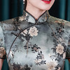 【WXG】2022年新款真丝旗袍桑蚕丝复古夏季短款女改良日常年轻款高端气质 商品缩略图2