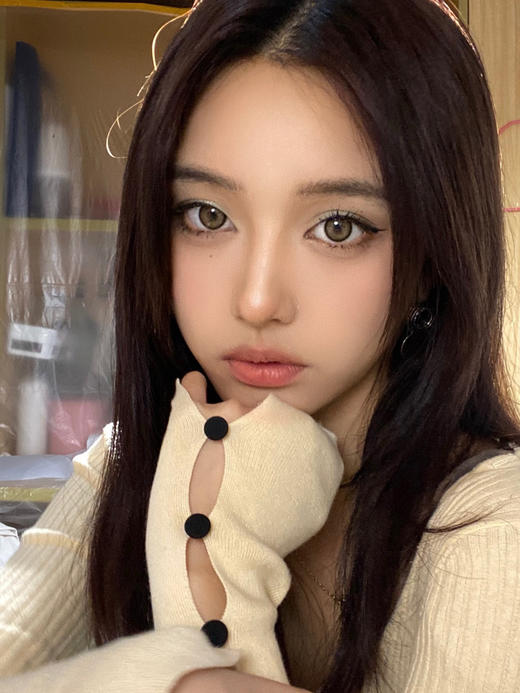 【年抛】梨梨亚麻Doragina| 小直径14.0，着色13.4| 【同品牌多副更划算,选款完整色板在详情页】，亚麻色混血美瞳 商品图2