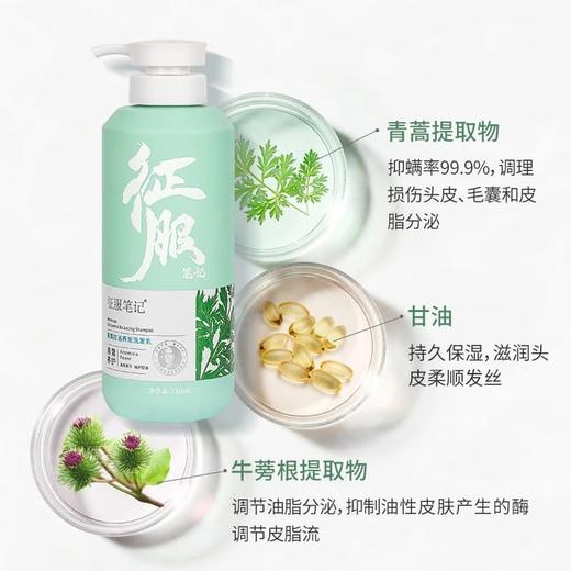 【亲身体验！】征服笔记青蒿洗发水除螨虫舒缓止痒控油净透去屑养发洗发乳 商品图6