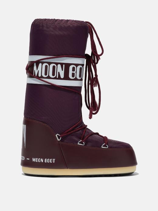 Moon Boots - Moon Boot Nylon - Burgundy 童装 雪地靴 紫红色 商品图0