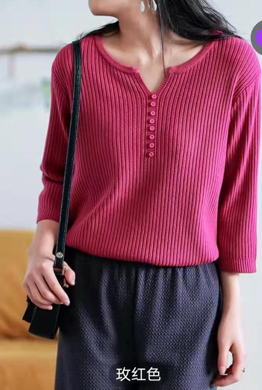 曲珠八分袖小衫59（4） 商品图0