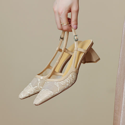 性感百搭，蕾丝包头凉鞋KMN-2714 商品图6