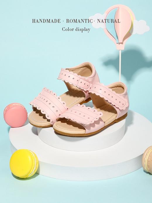 卡特兔凉鞋女童新款魔术贴单鞋软底儿童鞋时尚皮凉鞋女夏季公主鞋 商品图2