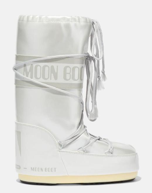Moon Boots - Moon Boot Kids Vinile Met - White 童装 雪地靴 银色 商品图0