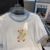 「刺绣款！49.9元包邮」夏季小熊绣花学生白色短袖t恤女宽松短袖t恤上衣 商品缩略图3